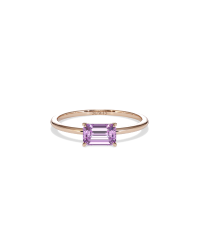 SLAETS Jewellery East-West Mini Ring Purple Sapphire, 18Kt Rose Gold (horloges)